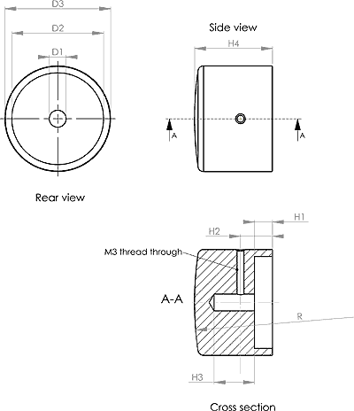 Drawing of DACT knobs